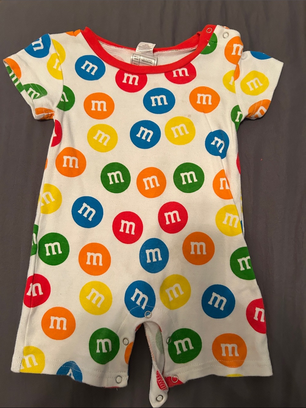 Kids Multicolor Candy Dot Short Sleeve One-Piece Romper